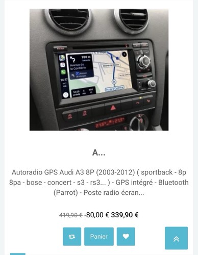 Autoradio carplay audi 8p - audi, a3